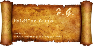 Halász Gitta névjegykártya