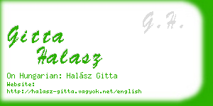 gitta halasz business card